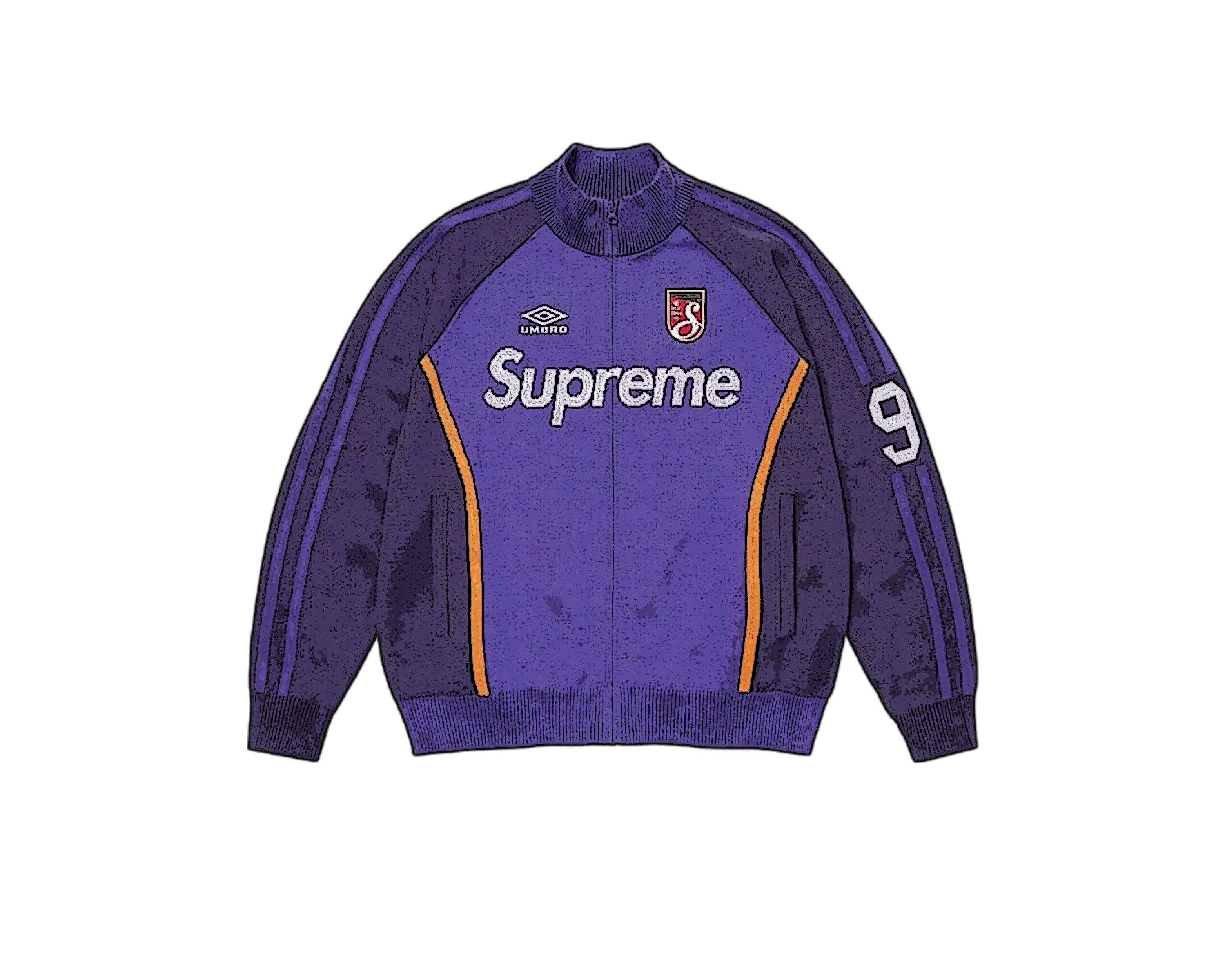 トップス Supreme x Umbro Zip Up Sweater Purple Buy Supreme x Umbro Zip Up Sweater 'Purple' - SS25SK12