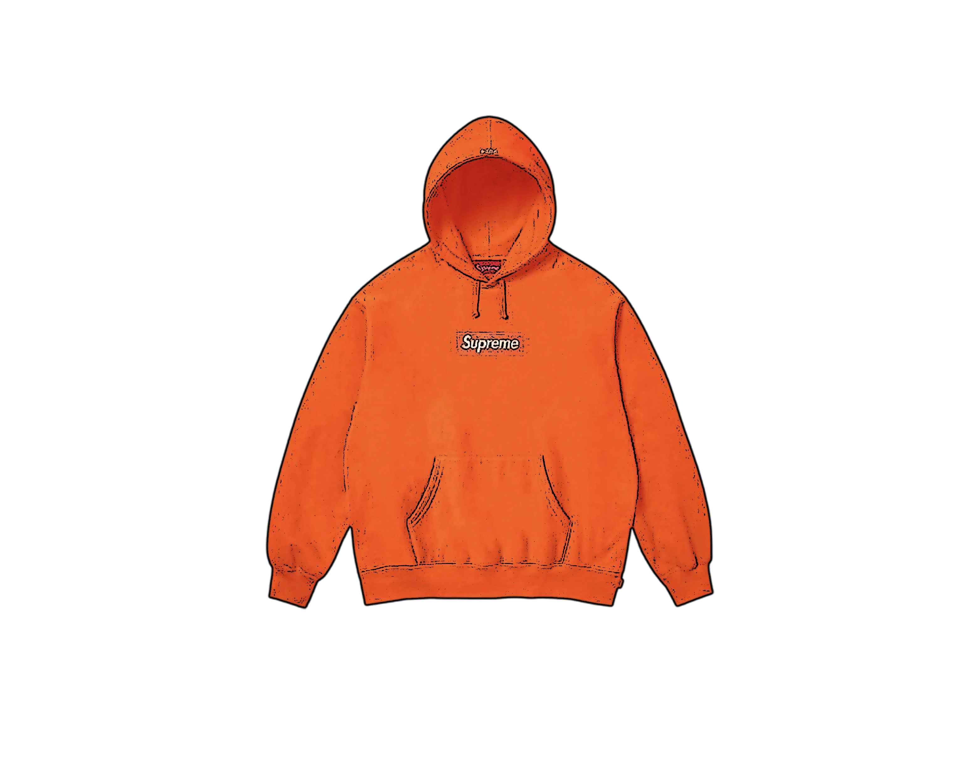 CARRYME/Supreme Box Logo Hooded Sweatshirt Orange 