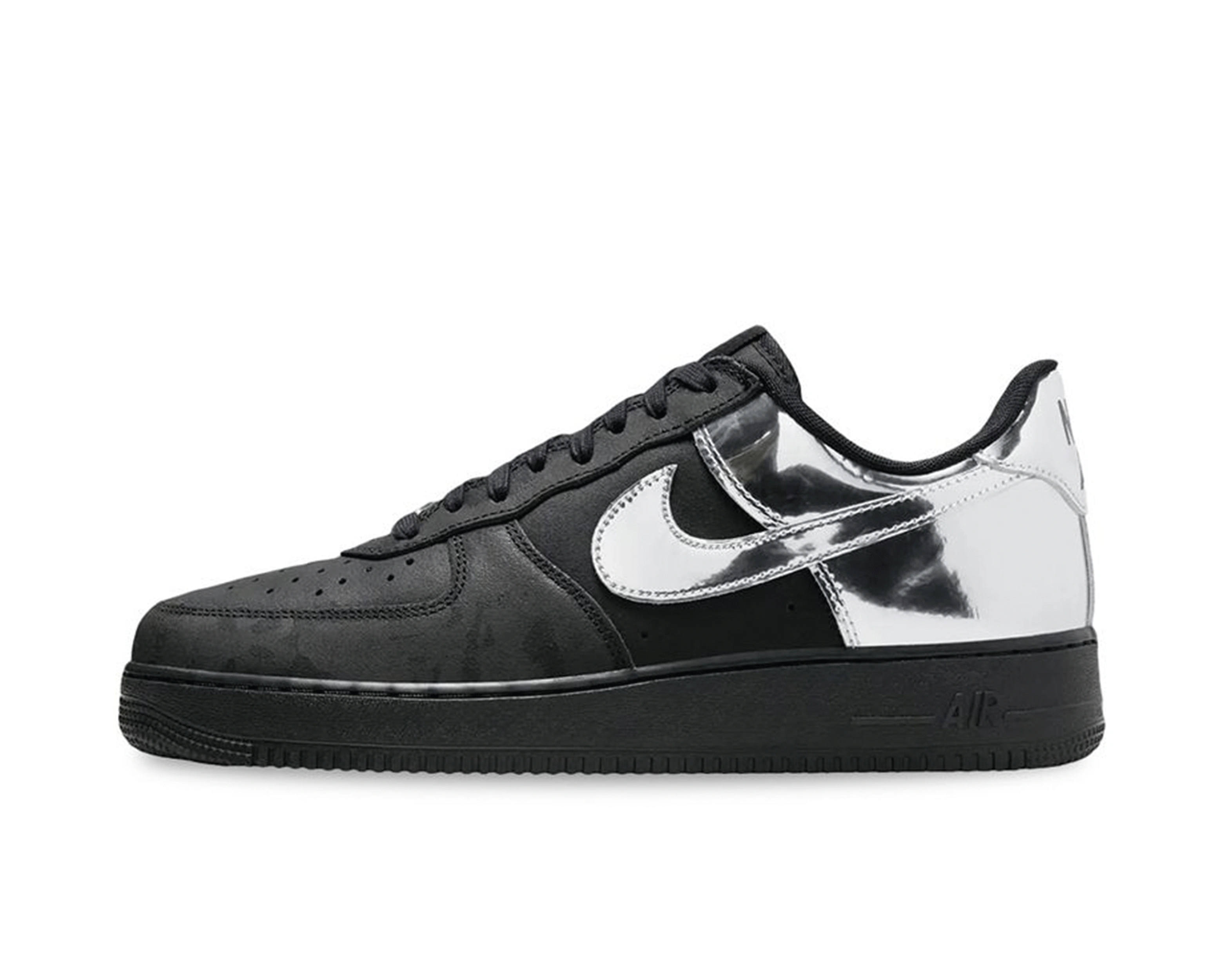 CARRYME/Nike Air Force 1 Low Black Metallic Silver