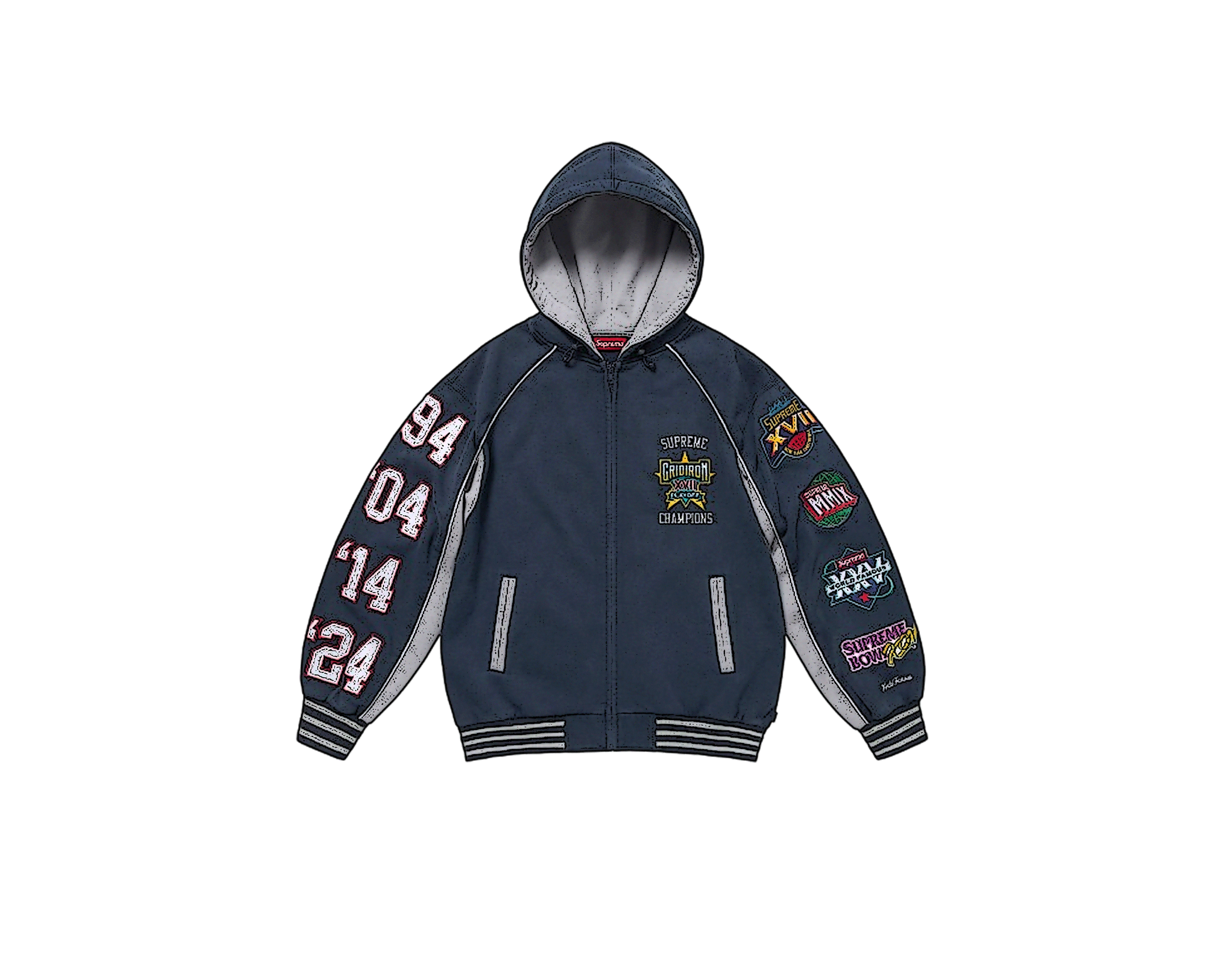 CARRYME/Supreme Playoffs Zip Up Hooded Sweatshirt Navy