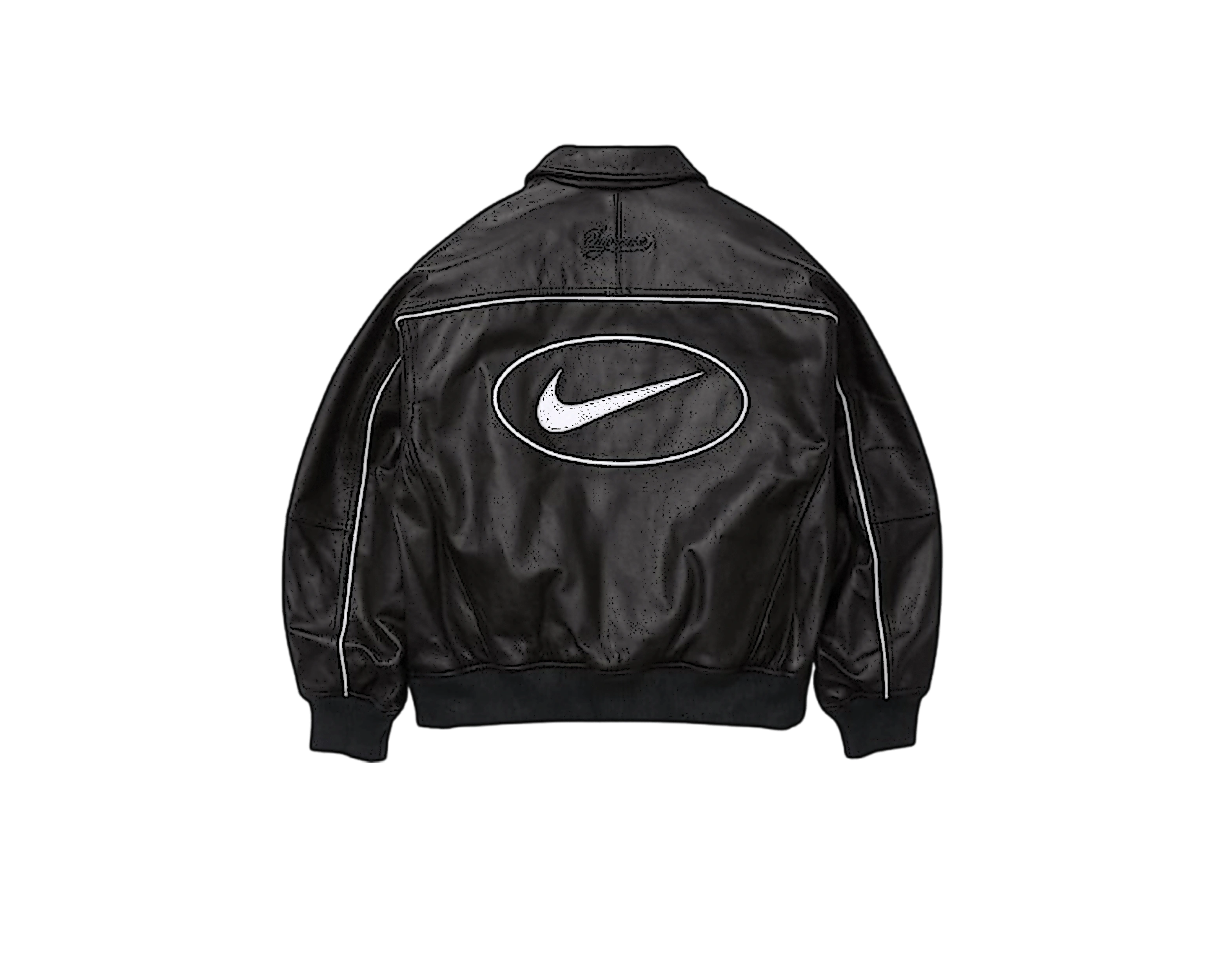 CARRYME/Supreme × Nike Leather Varsity Jacket Black