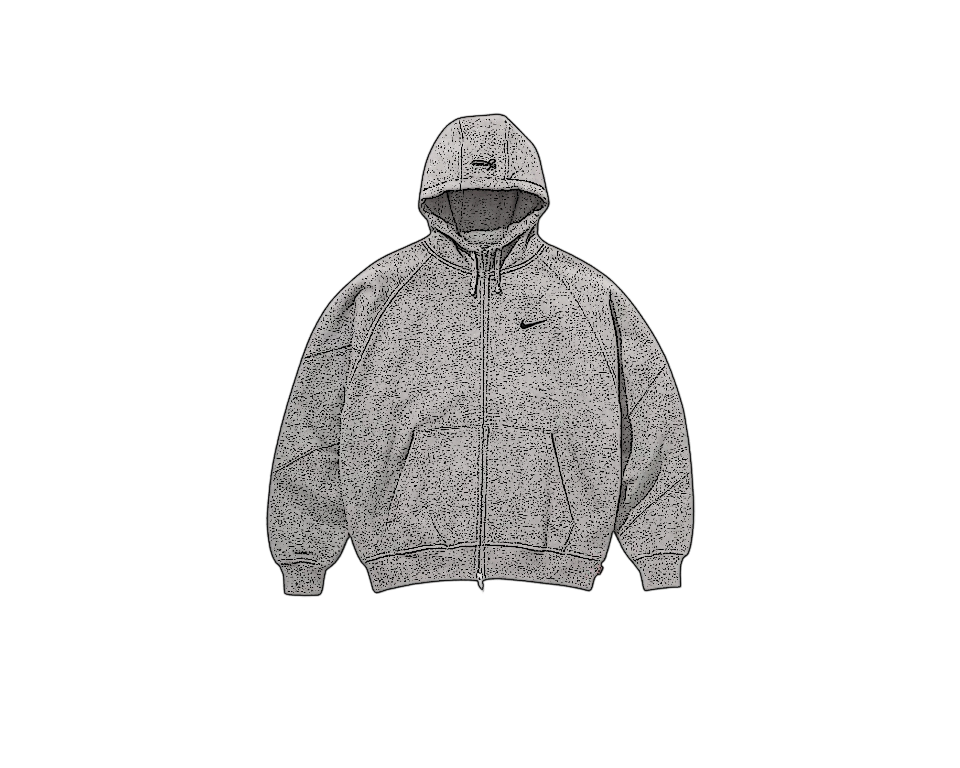 CARRYME/Supreme × Nike Zip Up Hooded Sweatshirt Heather Grey