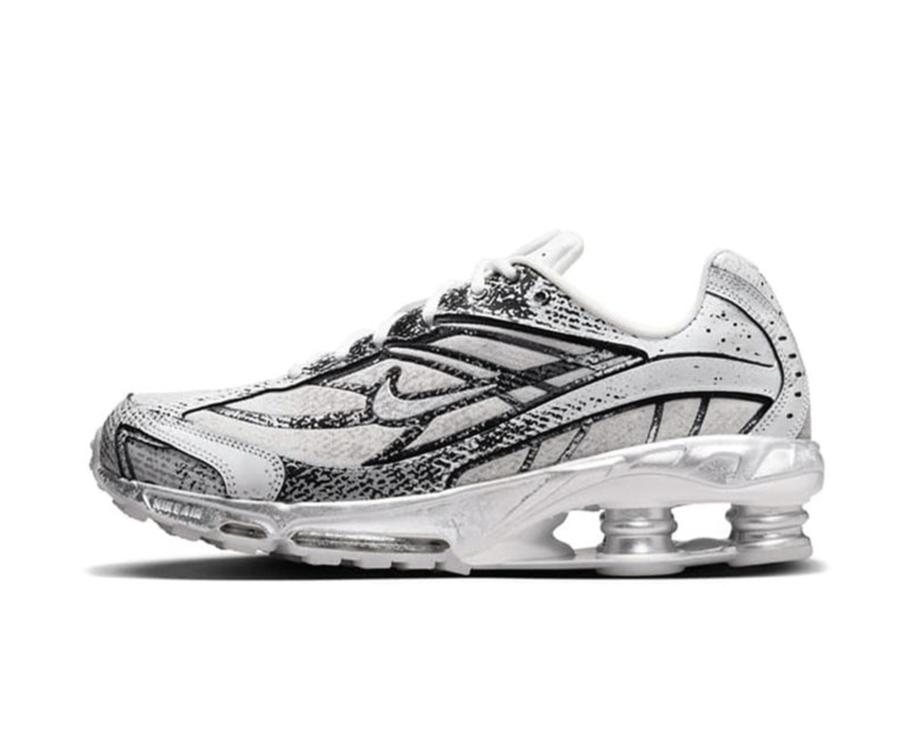 CARRYME/Nike Shox Ride 2 White Metallic Platinum Black Flat Gold CARRYME/Nike Shox Ride 2 White Metallic Platinum Black Flat Gold