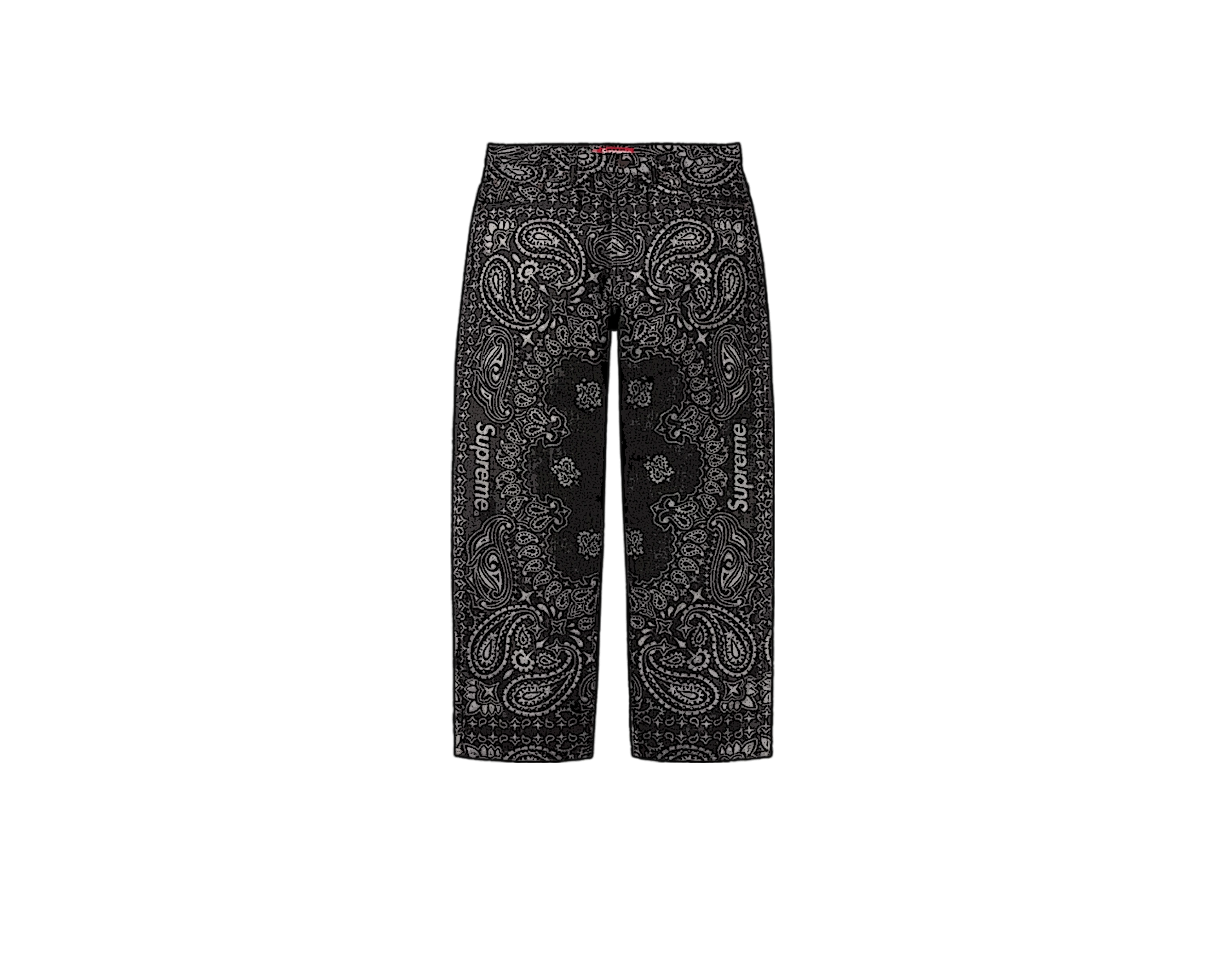 Supreme Bandana Jacquard Baggy Jean 34黒 Supreme Bandana Jacquard Baggy Jean Black Men's - SS25 - US