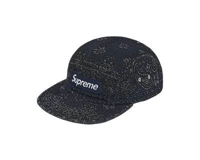CARRYME/Supreme Bandana Jacquard Denim Camp Cap Blue