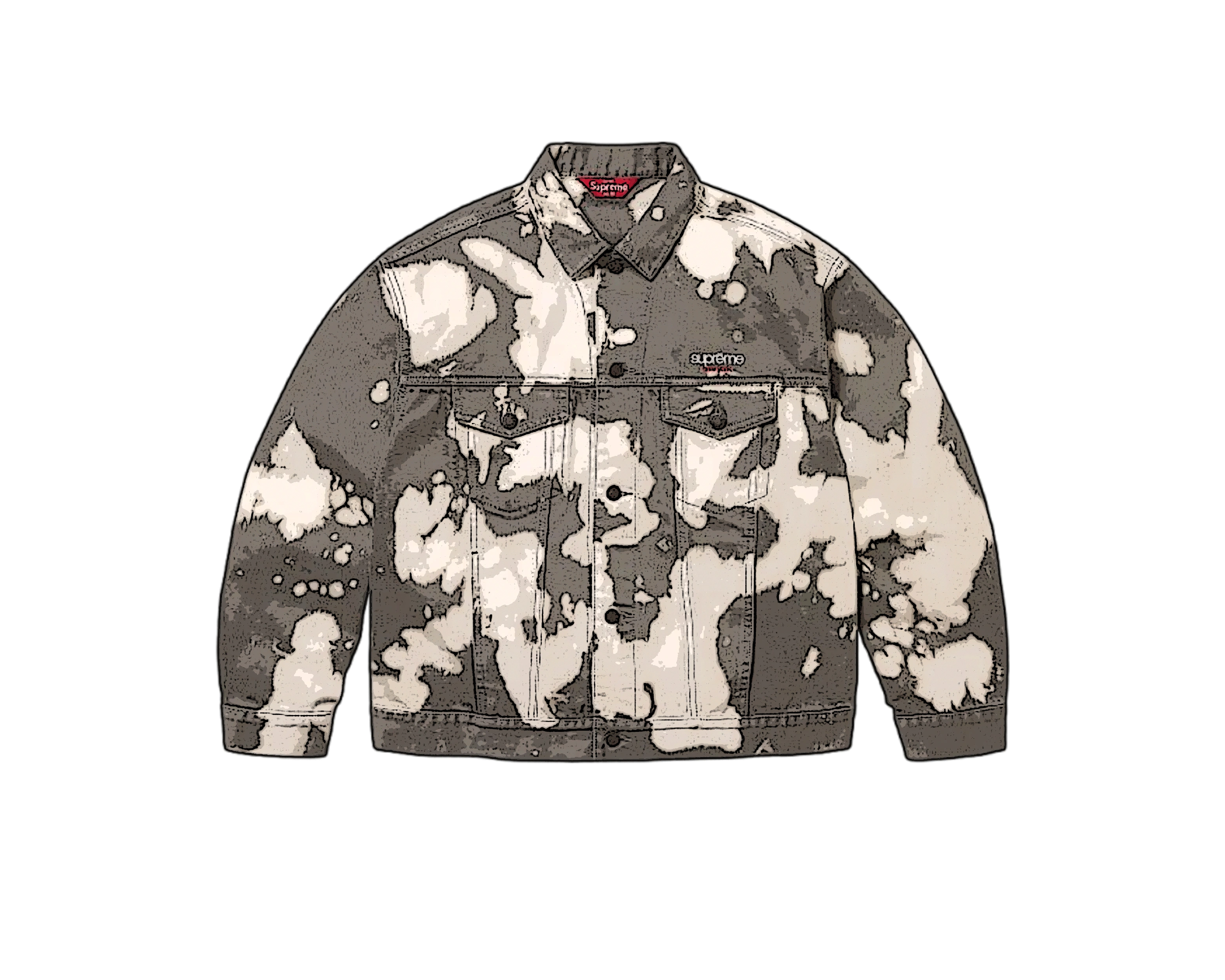 CARRYME/Supreme Denim Trucker Jacket Bleached