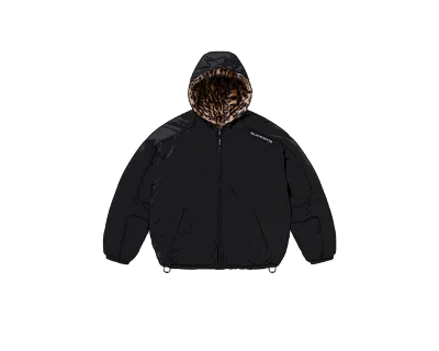 CARRYME/Supreme Faux Fur Reversible Hooded Track Jacket Black
