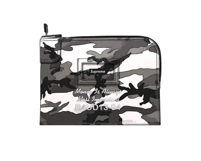 CARRYME/Supreme Leather Money Bag Snow Camo