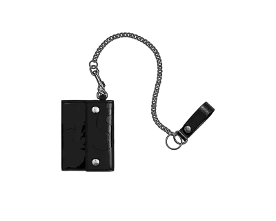CARRYME/Supreme Leather Chain Wallet Black
