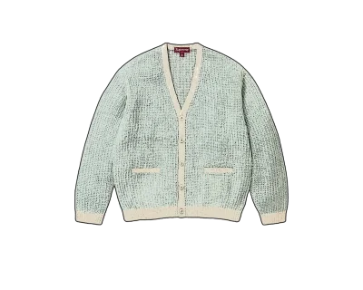 CARRYME/Supreme 2-Tone Mohair Cardigan Ivory