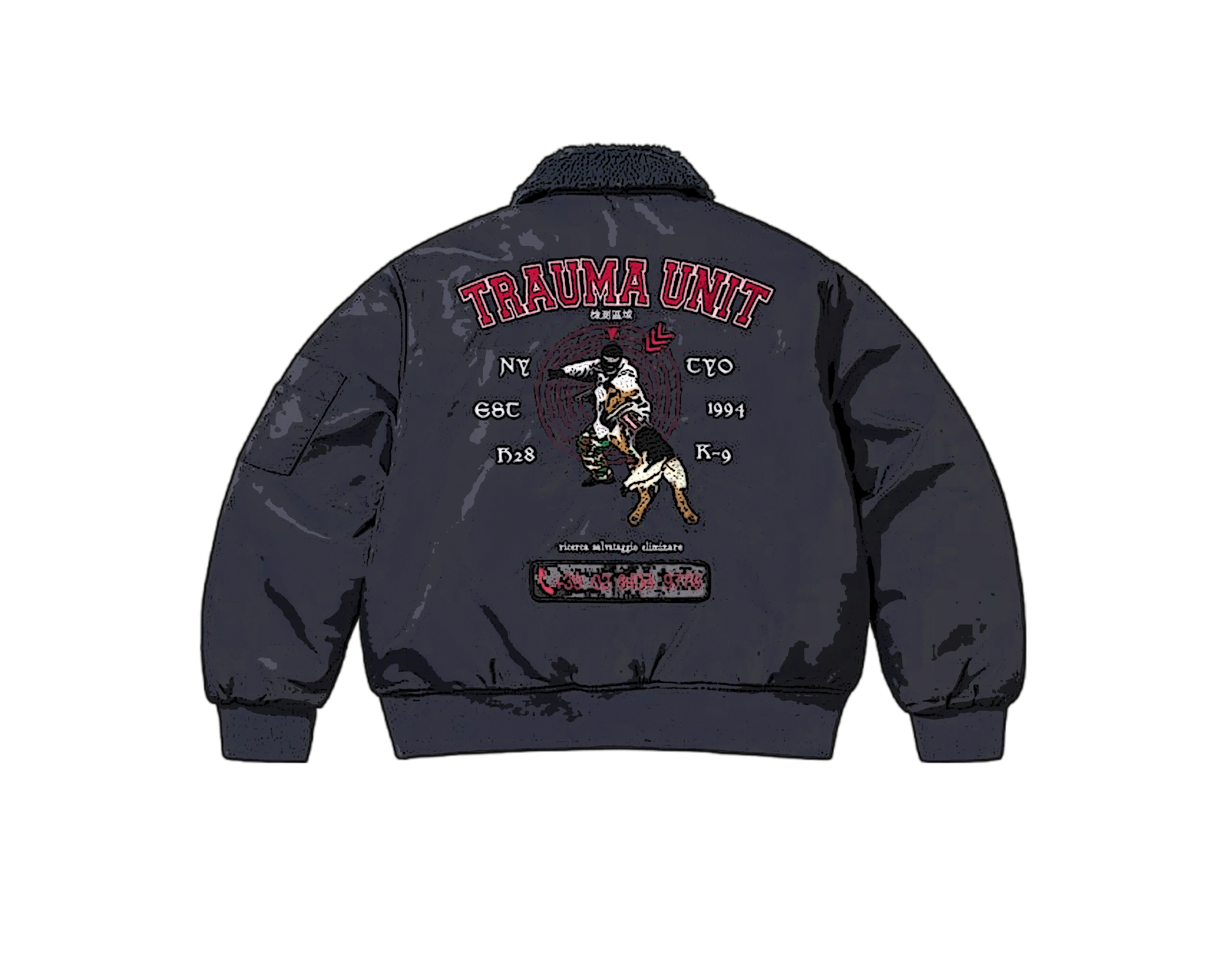 Supreme® AOI Nylon Bomber Jacket Navy