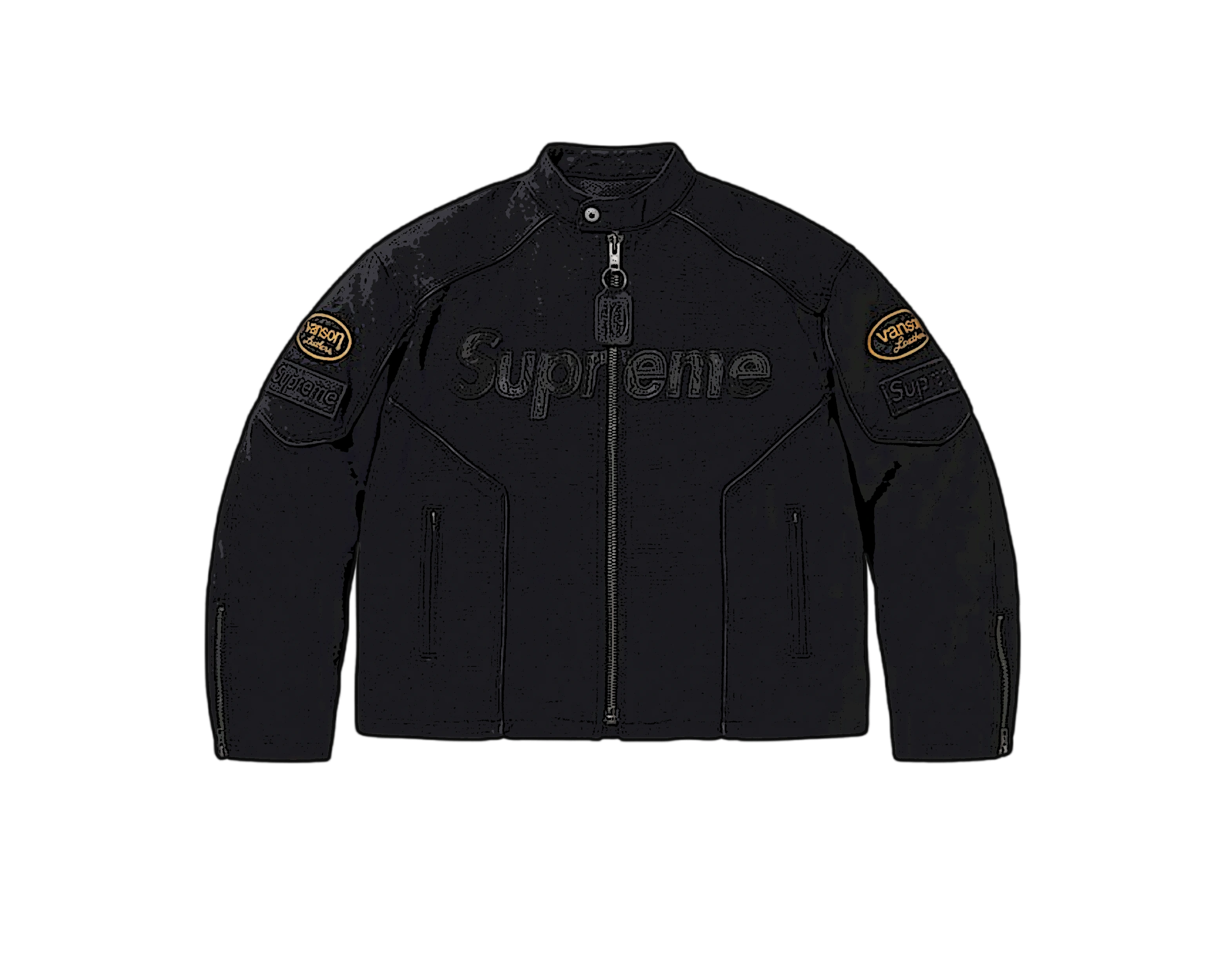 Supreme Vanson Cordura Cotton Jacket 黒 M Supreme Vanson Cordura Cotton Jacket 黒 M Vanson Leathers