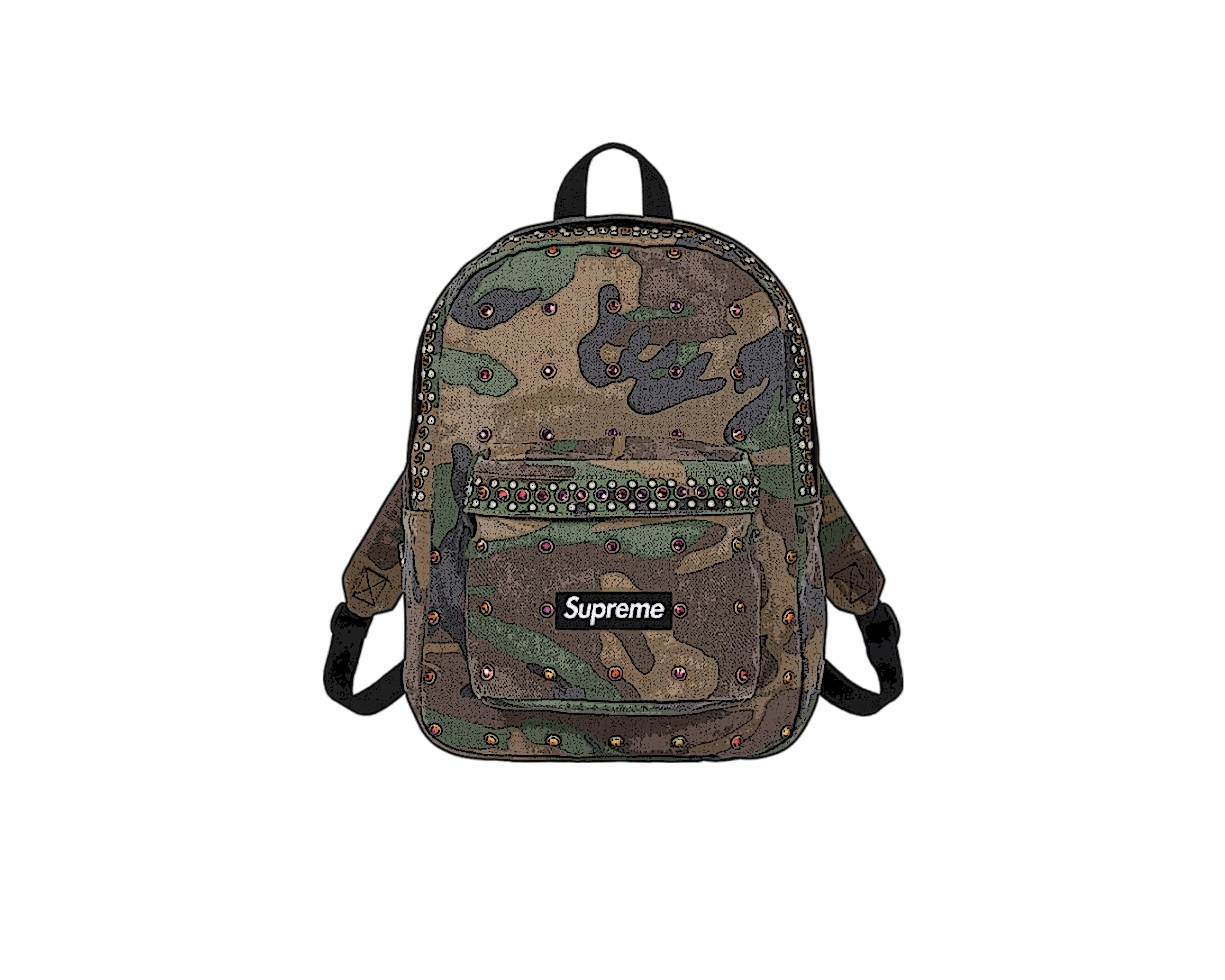 CARRYME/Supreme × b.b. Simon Denim Backpack Woodland Camo