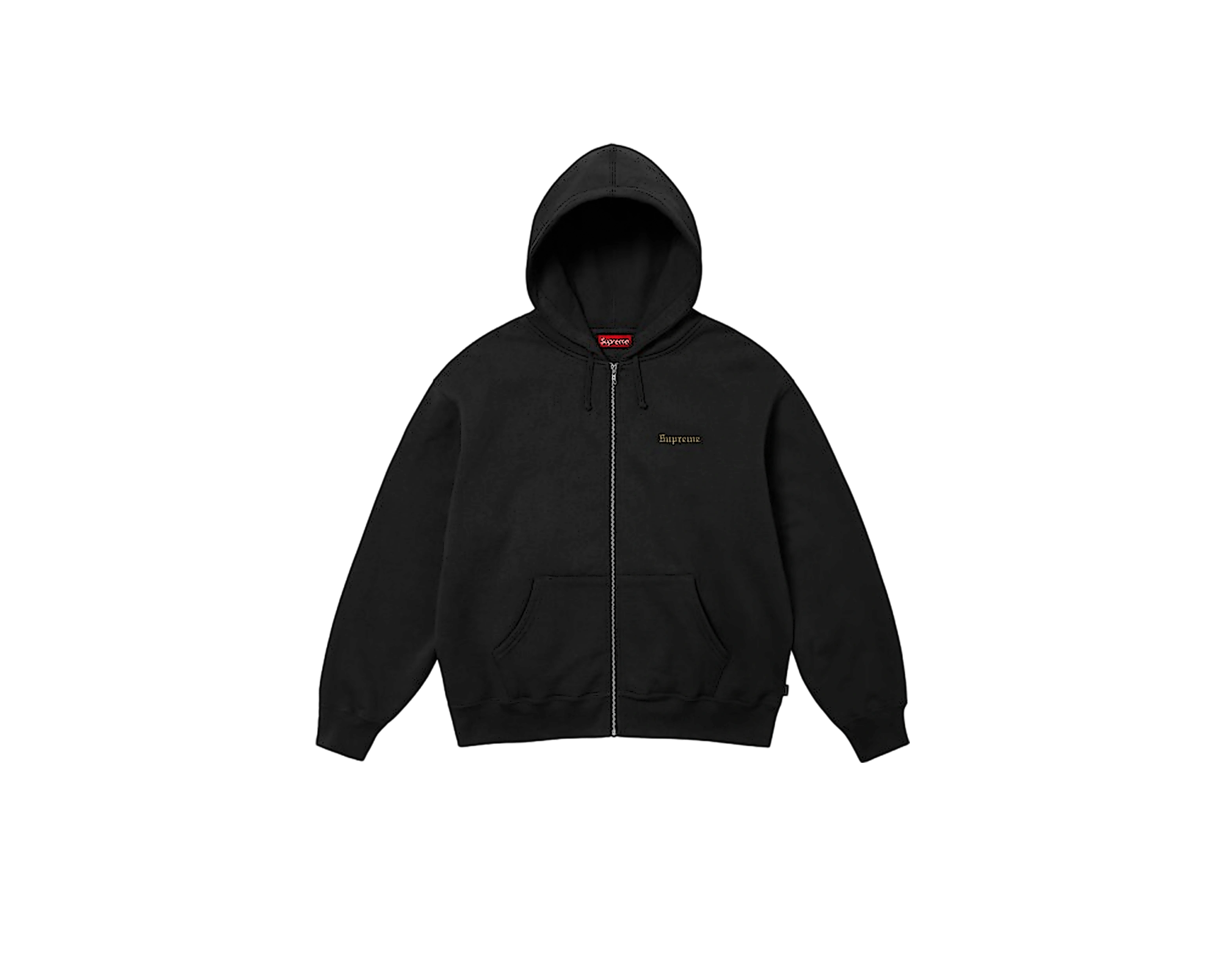 CARRYME/Supreme Crest Zip Up Hooded Sweatshirt Black