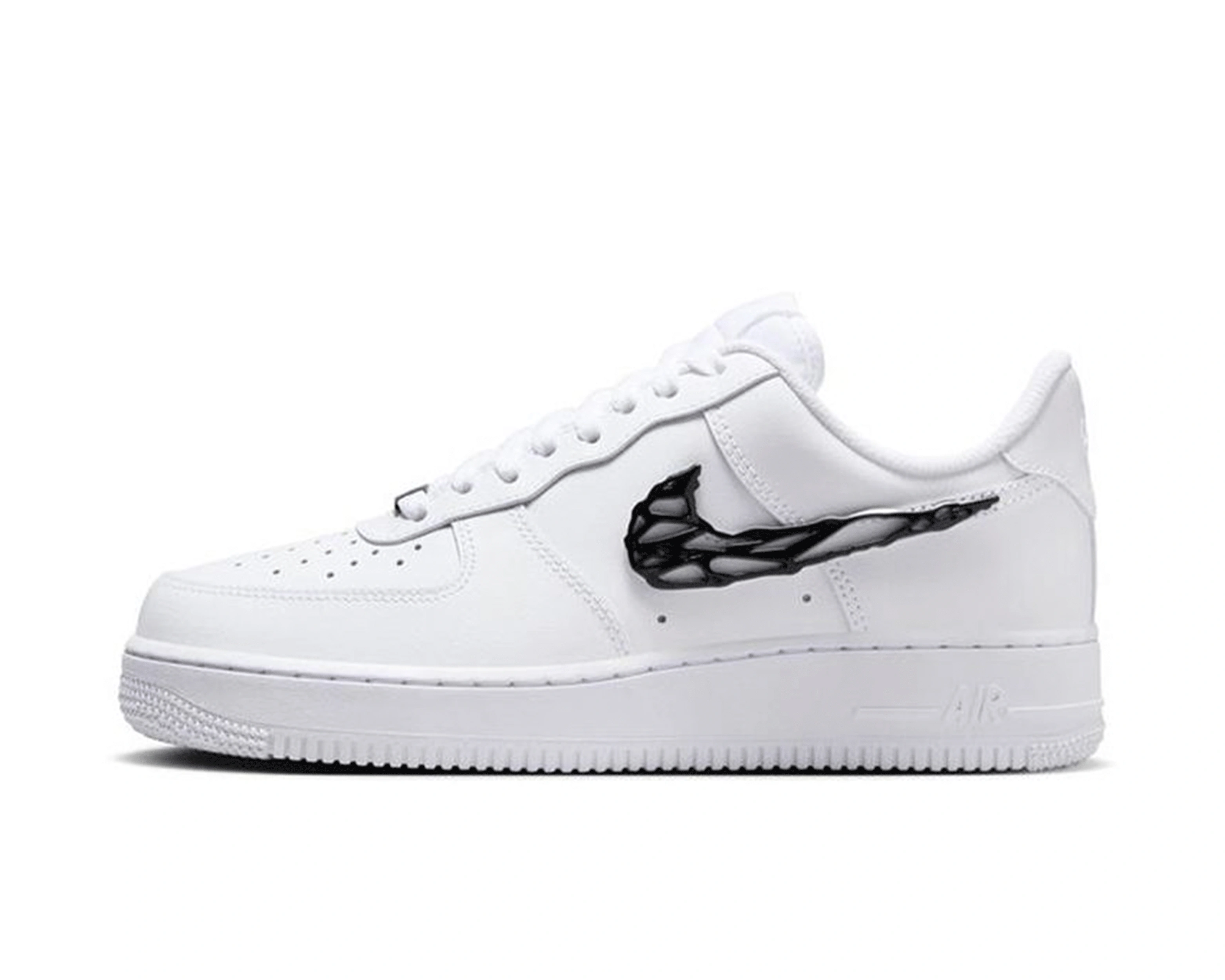 CARRYME/Nike Air Force 1 Low 07 LX Metal Swoosh White Black (W)