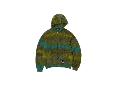 CARRYME/Supreme × Hysteric Glamour Mohair Zip Up Hooded Sweater Black
