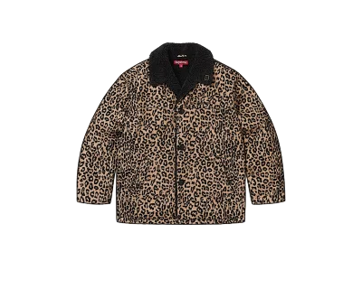 CARRYME/Supreme Kindermann Uncut Corduroy Car Coat Leopard