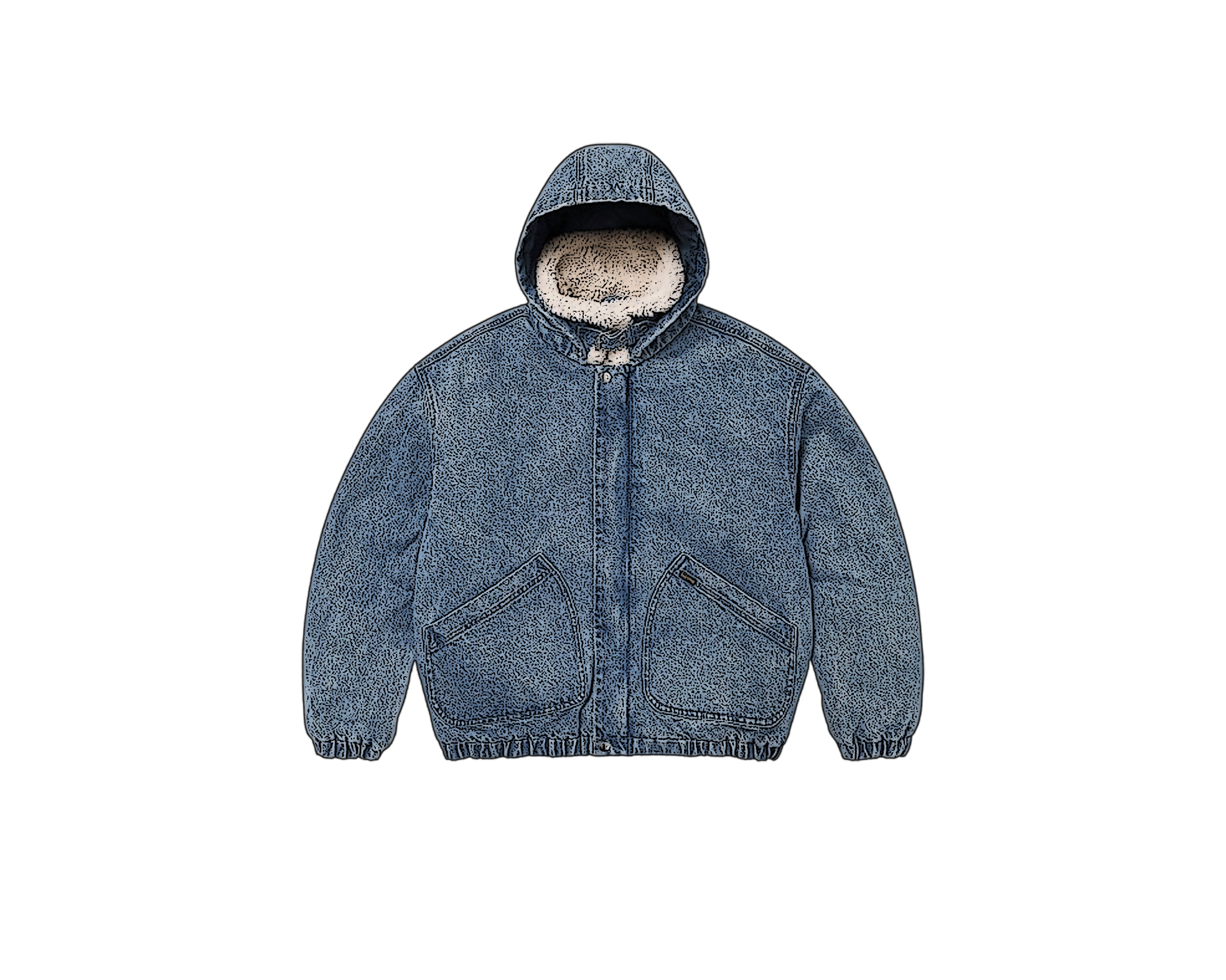 CARRYME/Supreme Faux Shearling Lined Bomber Jacket Denim