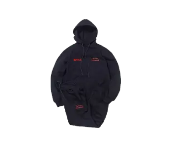CARRYME/Ennoy Border Hoodie Sweat Black × White