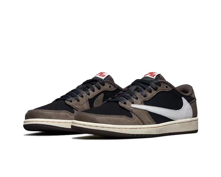 CARRYME/Travis Scott × Nike Air Jordan 1 Low OG SP-T Black Dark Mocha