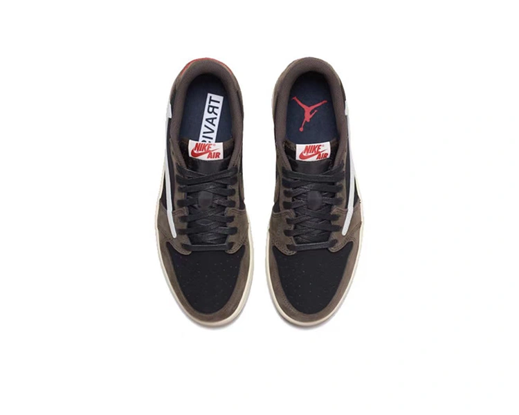 CARRYME/Travis Scott × Nike Air Jordan 1 Low OG SP-T Black Dark Mocha