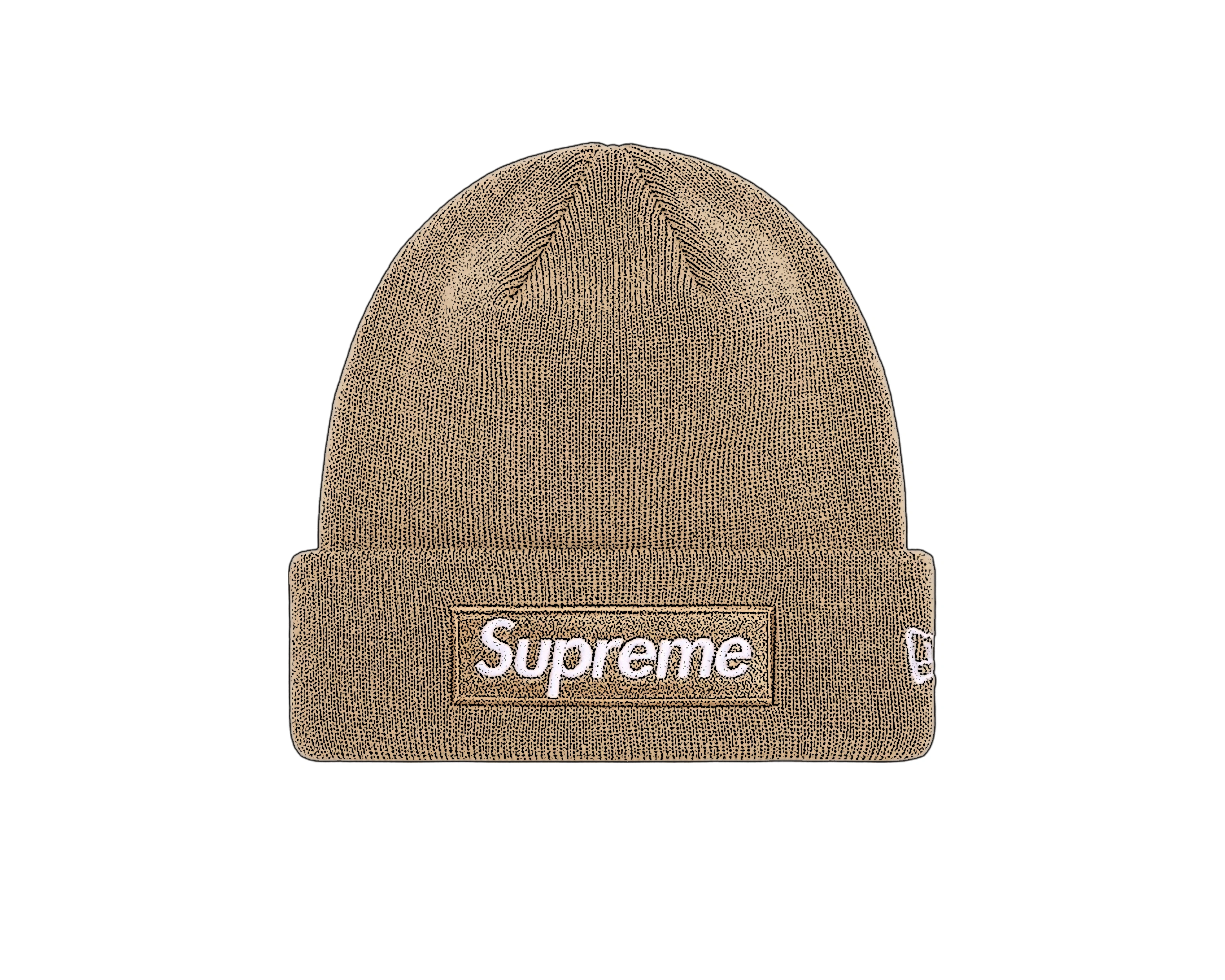 CARRYME/Supreme New Era Box Logo Beanie Dark Sand